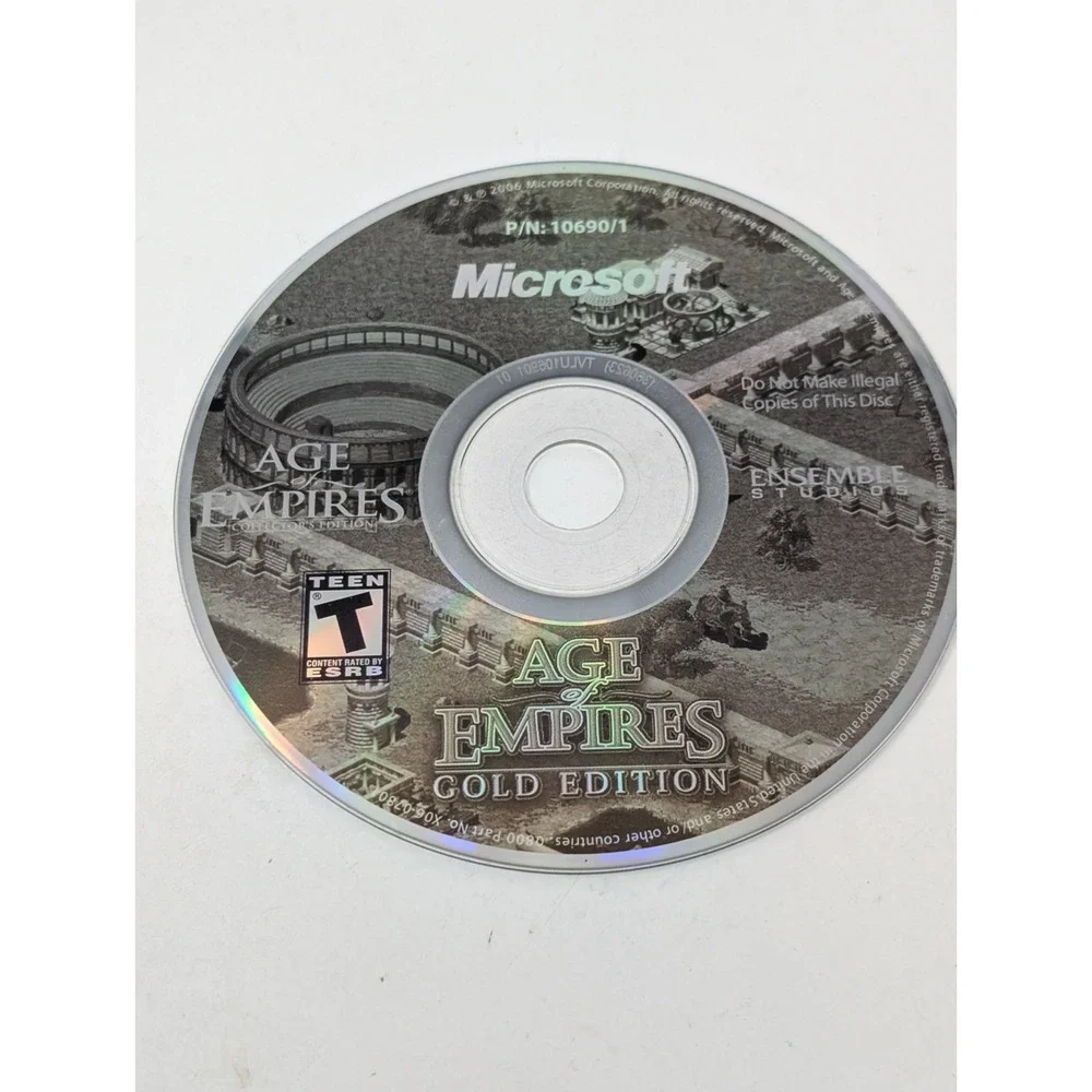 Age of Empires Gold & Age‎ of Empires 2 The Age of Kings PC CD-ROM Lot Disc Only